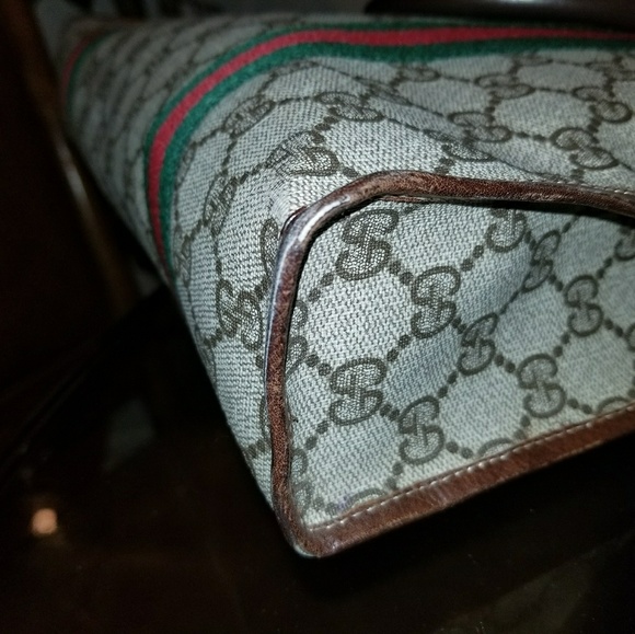 Vintage Authentic Gucci Shopping Tote Brown - Picture 8 of 8
